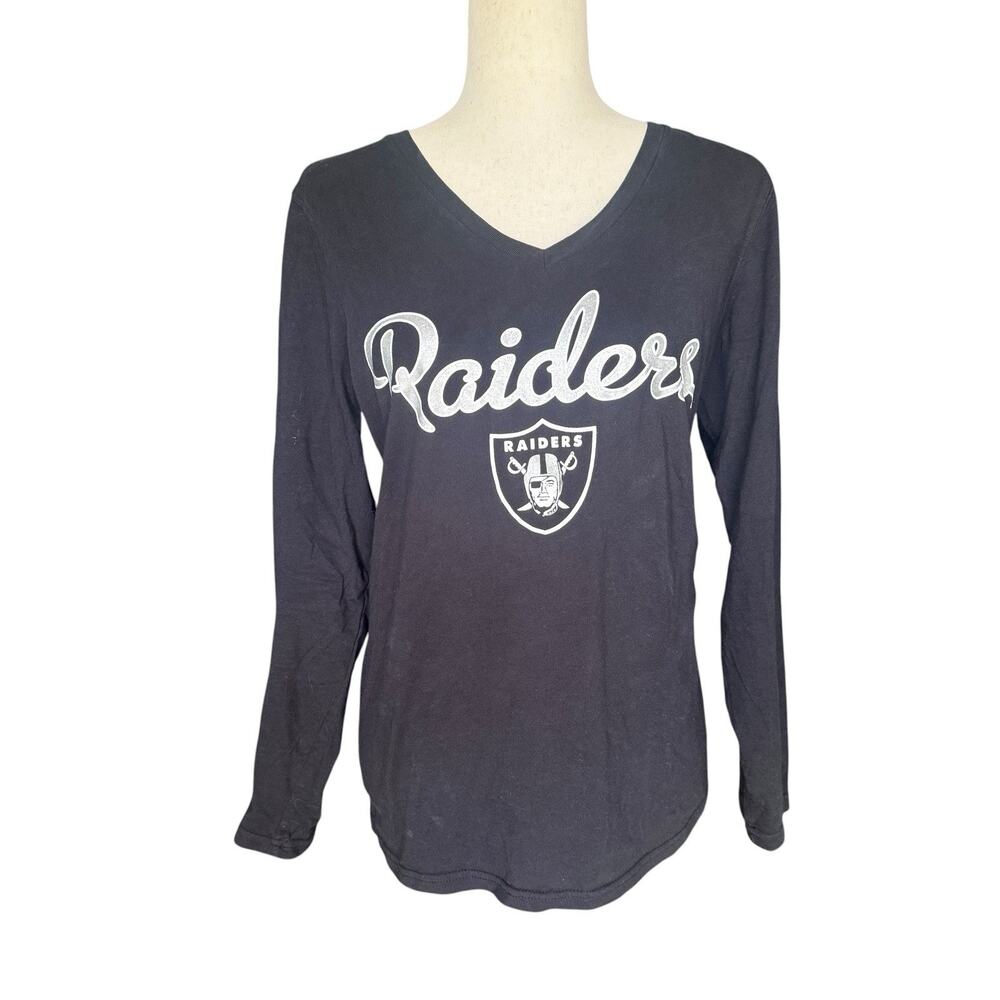 Women's G-iii 4Her Black Las Vegas Raiders Long Sleeve Size M